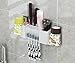 Home-organizer Tech Wall Mounted Toothbrush Holder Bathroom Storage Organizer Set Toothbrush Holder Mounted Dispenser Sets Tooth Brush Organizer and Bathroom Storage Organizer Set for 5 Brushes