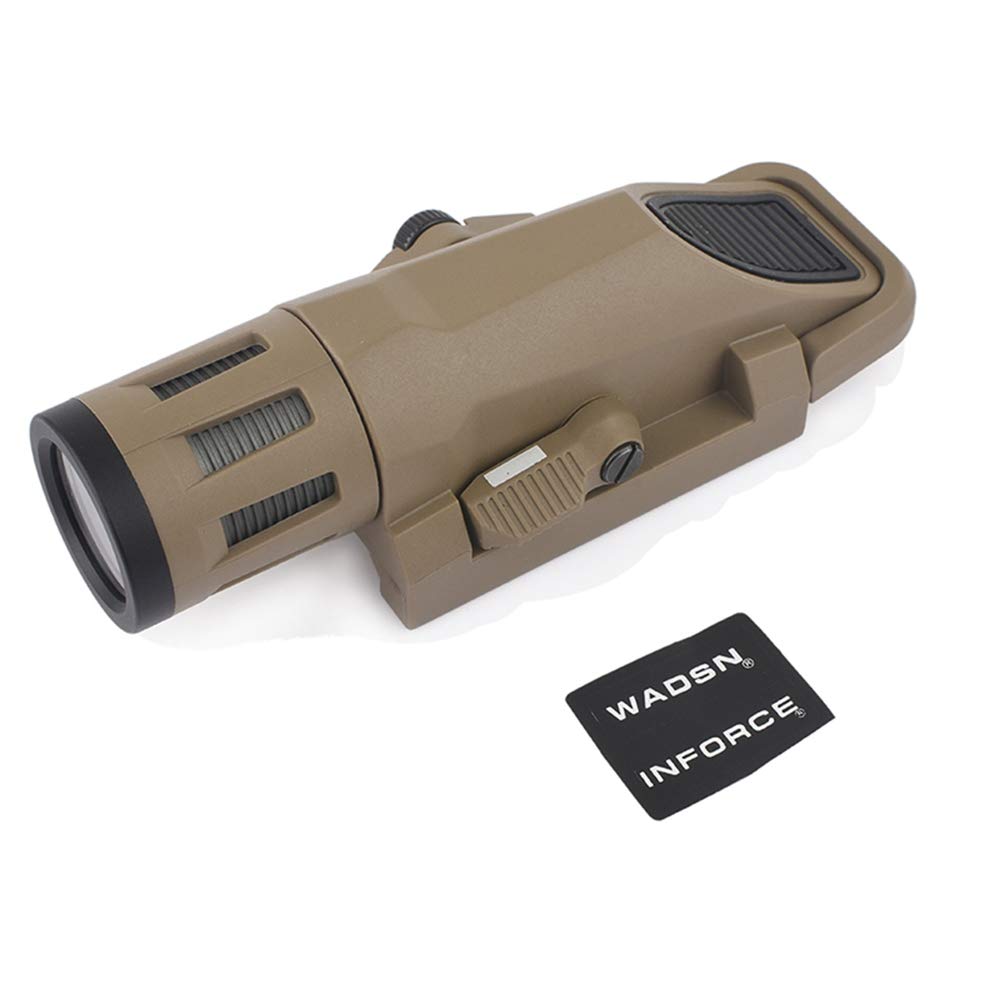 SBGJMY WM-L 400 Lumens Torch Flashlight with Intermittent Lighting Stroboscopic Constant Lighting for 20mm Picatinny Rail System (Tan)