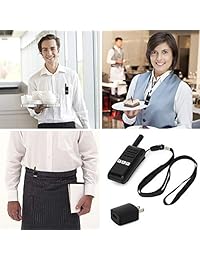 CallToU Mini Walkie Talkie para niños Anciano Cumpleaños presente Cuidador Paginador Radio de dos vías para acampar / caminar / cazar 16 canales 2 millas recargable (2 piezas / 1 par, negro)