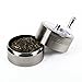Skyndi Zinc Alloy Large 4 Piece 3 Chamber 2 inch / 53 mm Herb, Spice Grinder with Handle - Silver