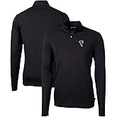 Cutter & Buck Men's NFL Throwback Logo Virtue Eco Pique Recycled Quarter-Zip Pullover Top