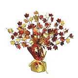 Fall Leaves Gleam 'N Burst Centerpiece 15" Pkg/6