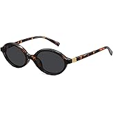 WOWSUN Retro Oval Sunglasses Womens Trendy Sun Glasses Sunnies UV400 Protection
