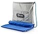 TiiL Microfiber Workout Full Size Gym Towel (51 x 24) Quick-Dry, Store Sweat + Wet Gear in Detachable Bag + Key Pocket | Fitness, Hiking, Camping, Swimming, Yoga, Exercise Sports Towel (SilverBlue)