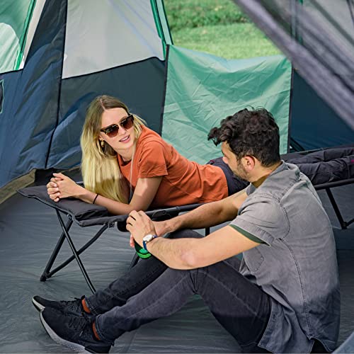 PORTAL Folding Camping Cot for Adults, 80” Extra Length Travel Cot with