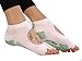 FitLeaf Toeless BAMBOO Yoga Socks, Non-Slip Grip for Pilates, Barre 2 PAIRS (Women 5-10 / Men 4-9, Pink and Blue)