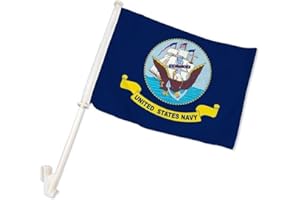 N/A.1 Ant Enterprises US Navy Double Sided Car Flag US Navy Car Window Flag