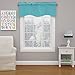 ECLIPSE Kendall Modern Scalloped Valance Rod Pocket Window Curtain for Kitchen or Bathroom, 42