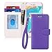 FYY Designed for iPhone SE Case 2022 (3rd Gen) / iPhone SE Case 2020 (2nd Gen) / iPhone 7 Case/iPhone 8 Case, Luxury PU Leather Wallet Phone Case with Card Holder Flip Kickstand Cover Purple