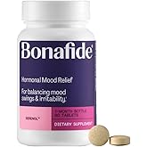 Serenol by Bonafide. Relief from Hormonal Mood Swings, Irritability, & PMS Bloating. — 1-Month Supply (60 Tablets)