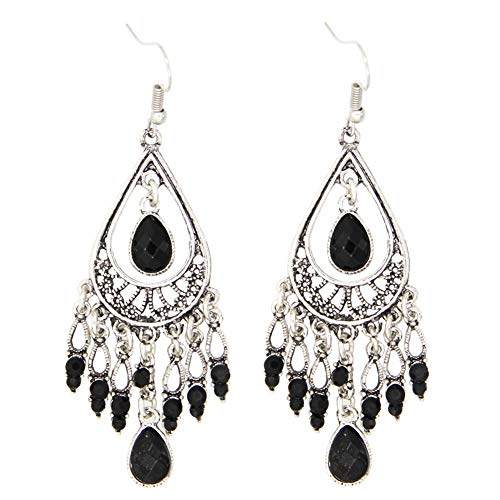 JINANLIPIN-Fashion-Chandelier-Earrings-BoHo-Dangle-Indian-Earrings-For-Women-Black