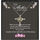 Mother of the Groom Gifts from Bride (.925) Stirling Silver Cross Necklace, Gift for Moms on Wedding Day Card and Jewelry, Mother in Law Wedding Gift from Bride