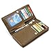 Wallets for Women Card Case Multi Clutch PU Leather Credit Card Organizer Brown