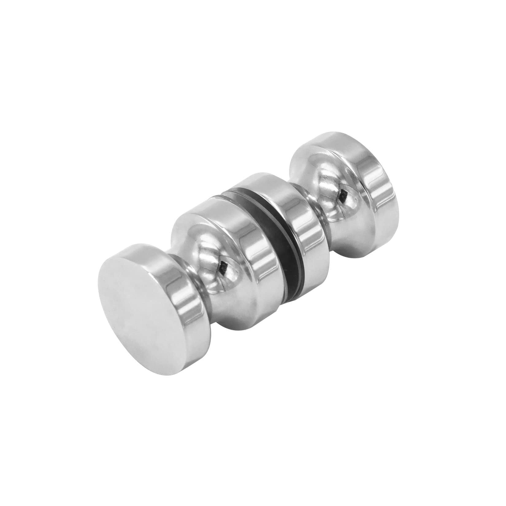 Photo 1 of CKB Shower Glass Door Knob, Double Sided Pull Handle for 5/16"~1/2" Glass, Stainless Steel with Polished Chrome Surface Shower Door Handle
