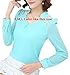 Smile Fish Women V-neck Lace Long Sleeve Elagent Blouse(Green,l)