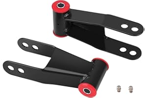 PARFYTER 2" Suspension Rear Lowering Shackles Drop Shackle Kit 712120 Compatible with GMC Sierra 1500 2019-2021 Chevy Silverado 1500 2019-2021