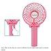 Topwell Handfan Rechargeable Fans Portable Handheld Mini Fan Battery Operated Cooling Fan Electric Personal Fans Foldable Fans with 18650 Battery for Home and Travel (Pink)