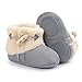 Elevin(TM)Baby Girl Boy Soft Sole Crib Shoes Anti-slip Prewalker Shoes Snow Boots (6~12M, Gray)