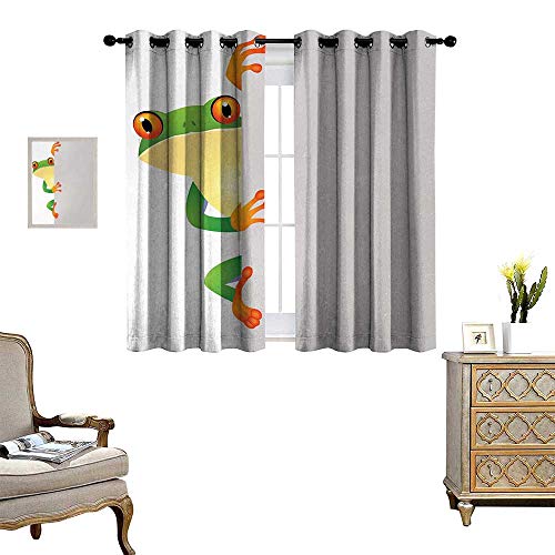 Anyangeight Reptile Patterned Drape For Glass Door Funky Frog