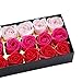 MyLifeUNIT Preserved Rose Scented Bath Soap Rose in Gift Box, 18 PCS (Red)