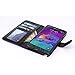 LK Note 4 Case, Galaxy Note 4 Wallet Case, Luxury PU Leather Case Flip Cover with Card Slots and Stand for Samsung Galaxy Note 4, Balck