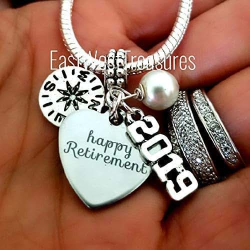 Happy Retirement Charm Bracelet, Necklace, Brooch, Keychain