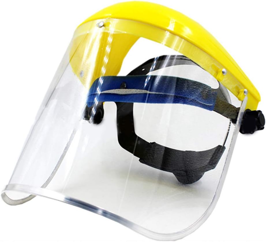 Fornateu Safety Face Shield Clear PVC Replaceable Anti-impact Shield Full Mask Glasses Paint Eye Protector