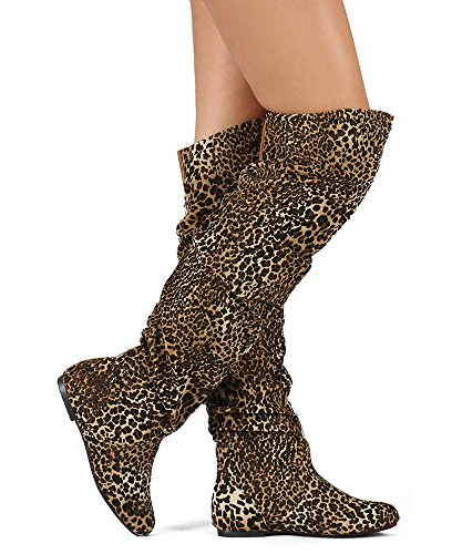 Women s trend-hi over-the-knee thigh high flat slouchy shaft low …