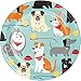 Creative Converting Dog Party Dessert Plates, 8 Count, Blue, 7