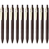 Zebra Sarasa Clip 0.5 Retractable Gel Ink Pen, Rubber Grip, 0.5mm, Brown Gray Ink, Value Set