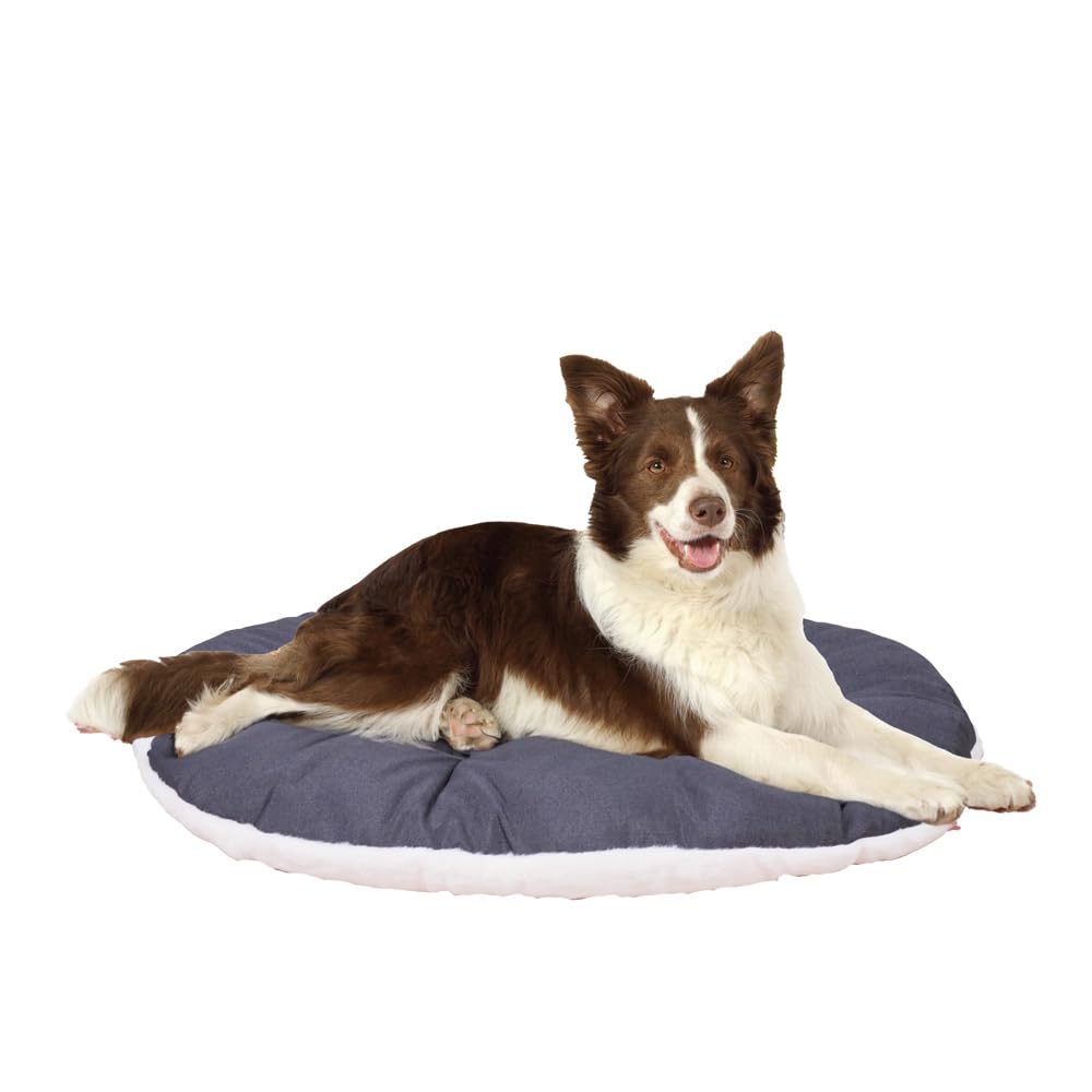 Ferplast Dog Bed Large Dog Cushion Washable Pet Mattress in Cotton with Soft Padding, 85 x 55 cm. Brown
