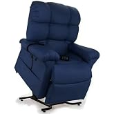 Golden Technologies MaxiComfort Cloud with Twilight PR515-MLA PR-515 Medium Large 375 lb. Weight Capacity 5 Zone Infinite Position Power Lift Chair Recliner - Brisa Night Navy Ultra Leather Fabric