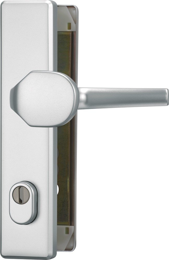 ABUS HLZS814 F1 203510 Door Fitting with Steel Cylinder Protection Square Aluminium