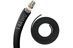 ZHONG HUA JIANG 14AWG 14/4 4 Core Shielded Wire CNC Wire (30FT) UL2464 Tinned Copper Core 14 Gauge Cable Speaker Wire for CNC Router Machine, CNC VFD Spindle, Electrical Appliance, Transformer and 3D Printer,etc