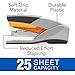 Swingline Stapler, 25 Sheet Capacity, Optima 25, Jam Free, Reduced Effort, Soft Grip, Orange and Gray (66402)