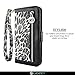 caseen Leopard Print iPhone 6 / 6S Wallet Case (Black/White) - Ferina Series