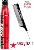 Big Sexy Hair ROOT PUMP PLUS Humidity Resistant Volumizing Spray MOUSSE (with Sleek Steel Pin Tail Comb) (PLUS, 10 oz / 335 ml)