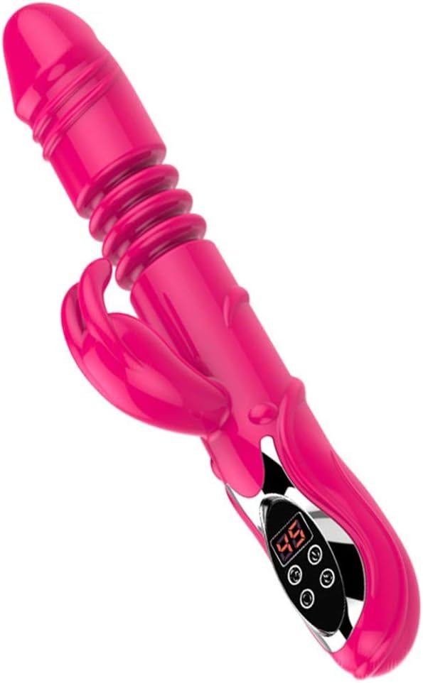 WNDFL LOVE Rabbit Vibration Massage Stick Can Be Intelligently Heated And Automatically Telescopic Multi-frequency Shifting, Strong Double Motor Inside And Outside Mixed Stimulation Without Interrupti