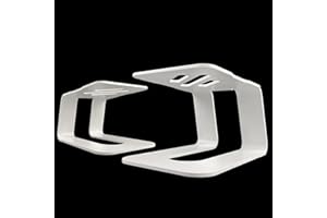 Soundrise PRO-5 Matte White Desktop Speaker Stands Pair - Heavy Duty Studio Monitor Stands for Desk Table Floor Sonos Play 5 - Decouple Dampen Vibration & Reduce Audio Resonance