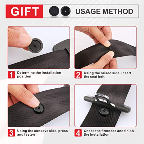 2 Pack Car Seat Belt Buckle Holder Cover Keep Seatbelt Receiver Upright, Silicone Buckle Holder for Easy Buckle Booster Seat Fit for Most Vehicles