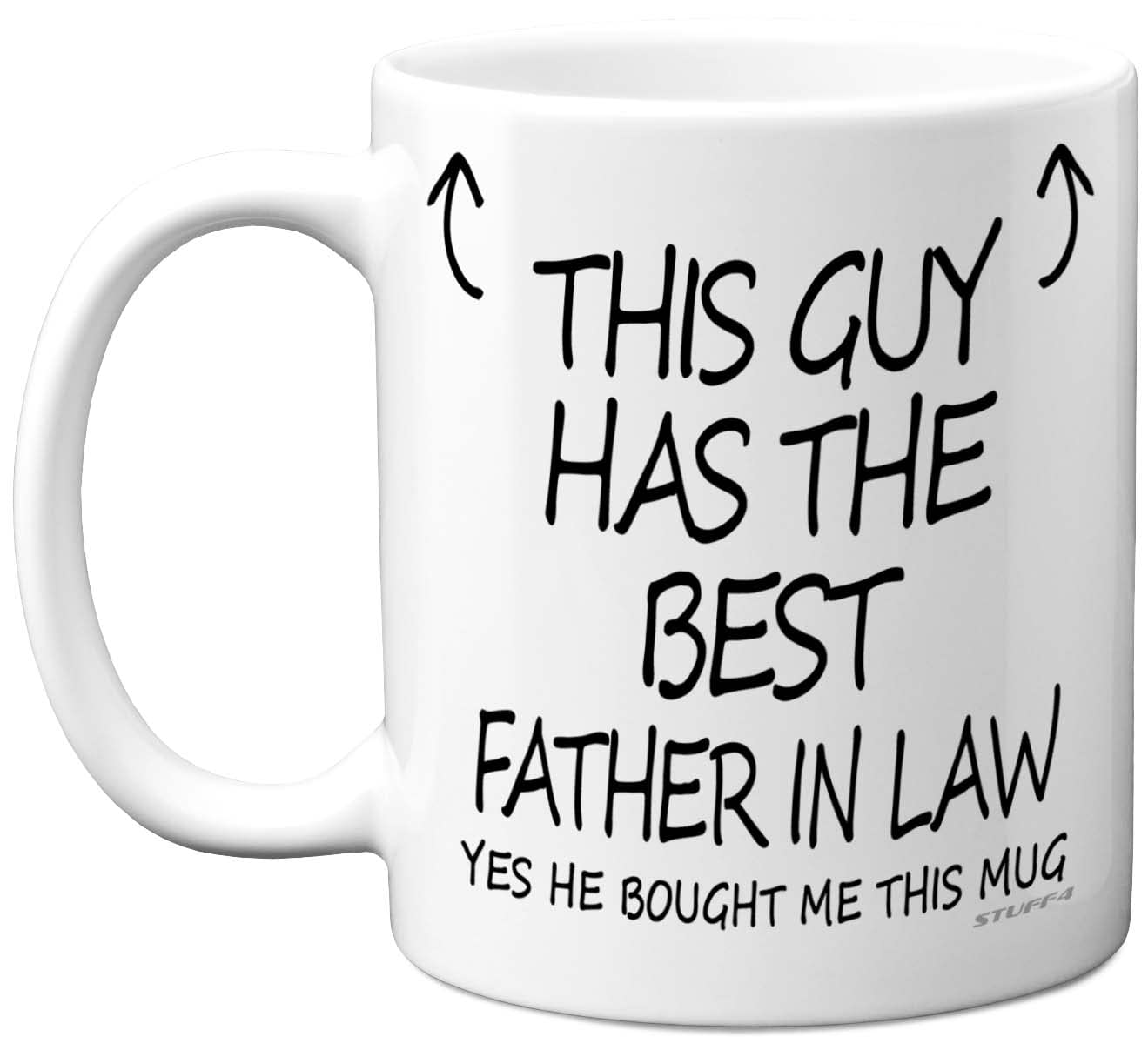 Stuff4 This Guy Has The Best Father in Law Mug - Father in Law Gifts, 11oz Ceramic Dishwasher Safe Coffee Mugs - Son Gifts for Birthday, Christmas Day Presents Gift, Premium Cup Made UK