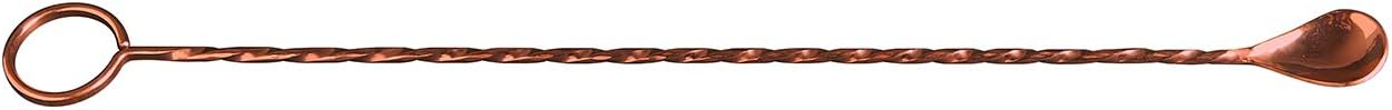 Sertodo Copper Ringer Bar Spoon | 12 inch | 100% Pure Copper, Heavy Gauge, Hand Forged | Mix Signature Cocktails in Style | Professional Bartender Grade | Gift the Mixologist's Choice in Barware