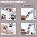 Faucet Sprayer, 2PCS Energy Saving Faucet Splash Nozzle Filter Aeration Diffuser Adapter Kitchen Bathroom Diffuser Third Gear Adjustable For Kitchen Bathroom