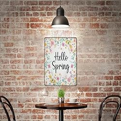 Aikeory Spring Decor,Hello Spring Sign,Spring