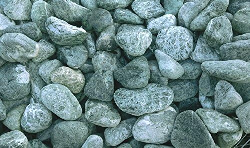 Ciottoli Decorativi Verde Alpi 40-60mm - Sacco Da 25kg Per Giardini, Vasi E Vialetti