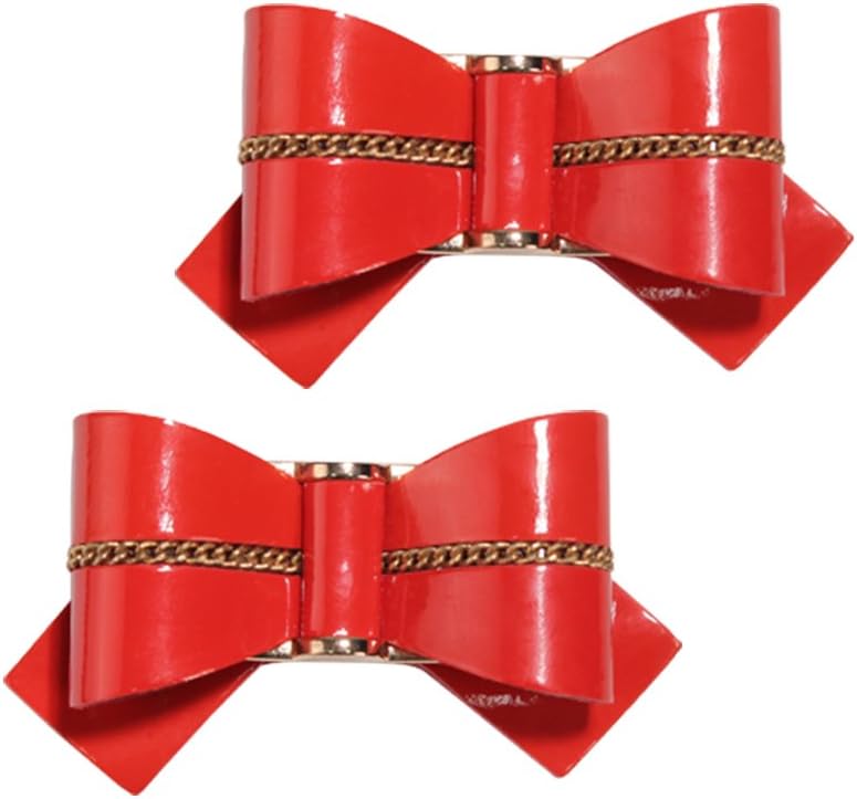 FROUFROUZ - Shoe Clips Women Shoe Accessories Shoe Jewelry Jeny Red - Sold in Pairs - for Casual, Evening and Bridal Shoes