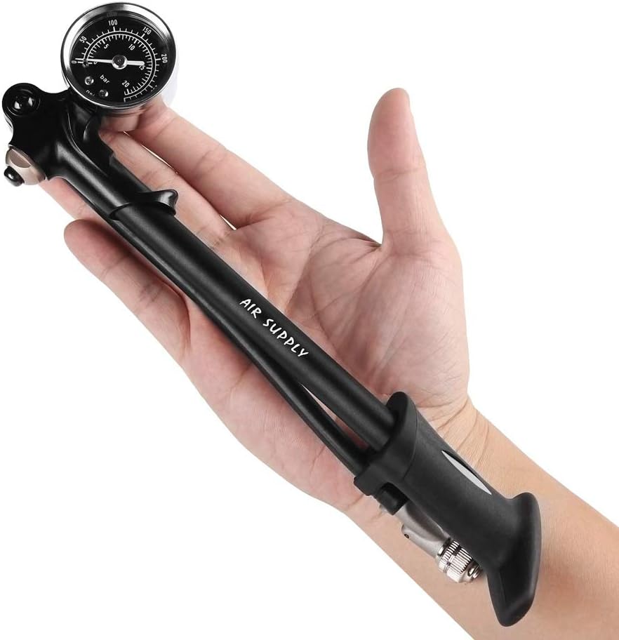XMAGG Pump 300psi High-pressure Bike Air Shock Pump For Fork and Rear Suspension Cycling Bicycle Pump Mountain Bike Pump With Gauge