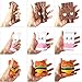 ThinkMax 4 Jumbo Squishies, Hamburger Fries Milk Chocolate Slow Rising Toys, Kawaii Food Stress Reliver Soft Squeeze Toy for Kids and Adults