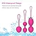Kegel Exercise Weights - Kegel Balls with Remote Control & Bonus Ebook | Ben Wa Balls | Women Beginners & Advanced | Doctor Recommended | Bladder Control | Pelvic Floor (Pink) (4pcs Set)