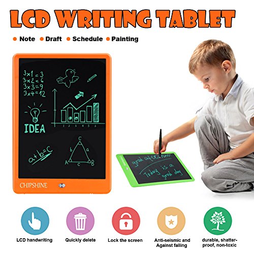 CHIPSHINE 10 inch LCD Writing Board with Stylus and Stand Drawing Tablet for Kids Handwriting eWriter Pad for Office Holiday Gift for Designers Students Teachers and Kidergarden (Black)